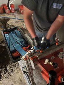 Technician Preparing for Trenchless Service Procedure