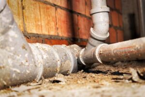 damaged pipes in home basement Lansing, MI